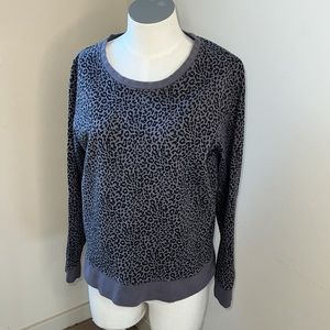 EUC J. Crew Cheetah animal Print Crewneck Sweatshirt Medium